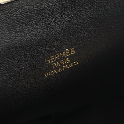 Hermes Handbag Toolbox 26 Black Leather Toolbox 26 Black Ladies a