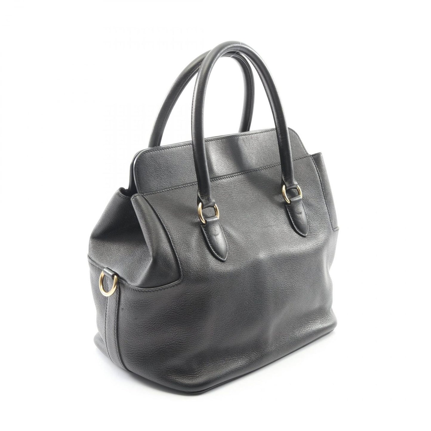 Hermes Handbag Toolbox 26 Black Leather Toolbox 26 Black Ladies a