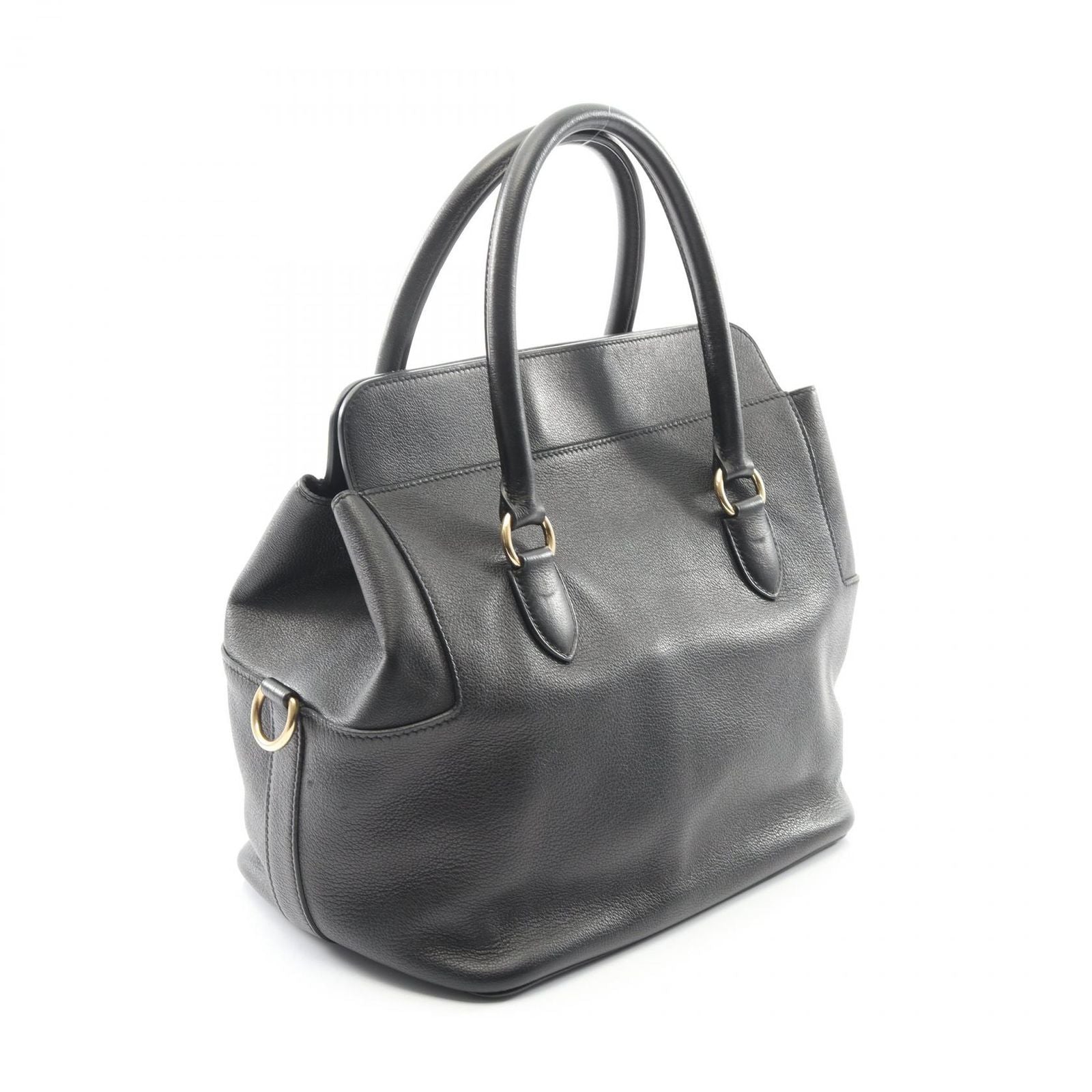 Hermes Handbag Toolbox 26 Black Leather Toolbox 26 Black Ladies a