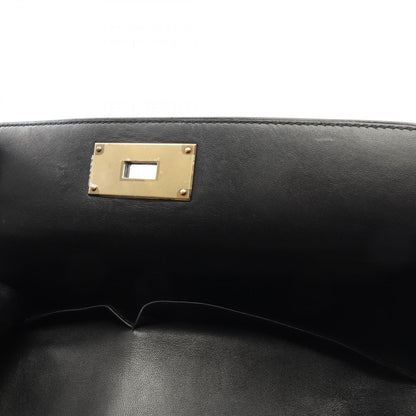 Hermes Handbag Toolbox 26 Black Leather Toolbox 26 Black Ladies a