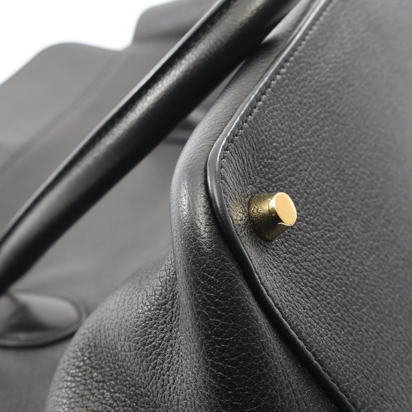 Hermes Handbag Toolbox 26 Black Leather Toolbox 26 Black Ladies a