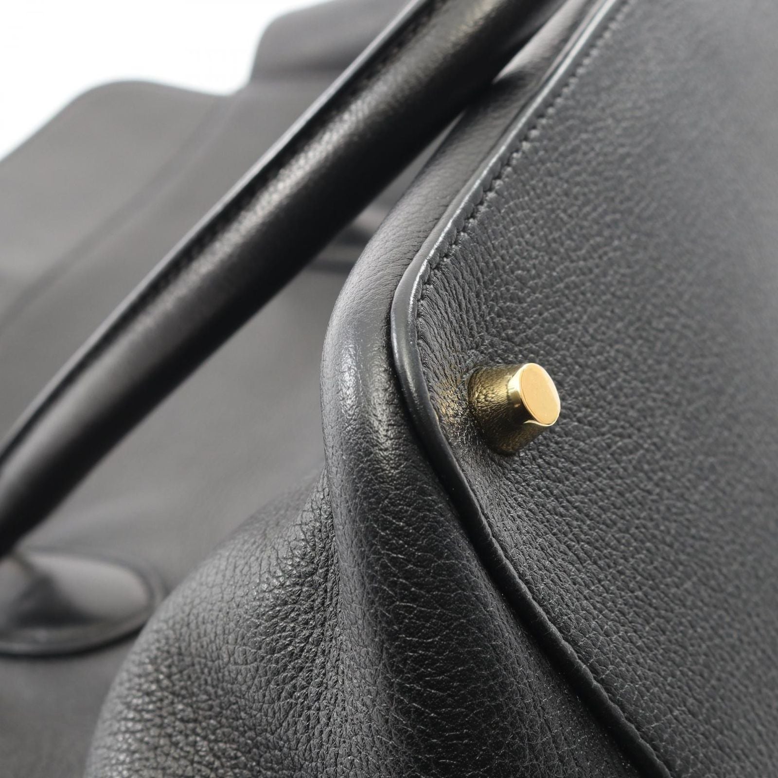 Hermes Handbag Toolbox 26 Black Leather Toolbox 26 Black Ladies a