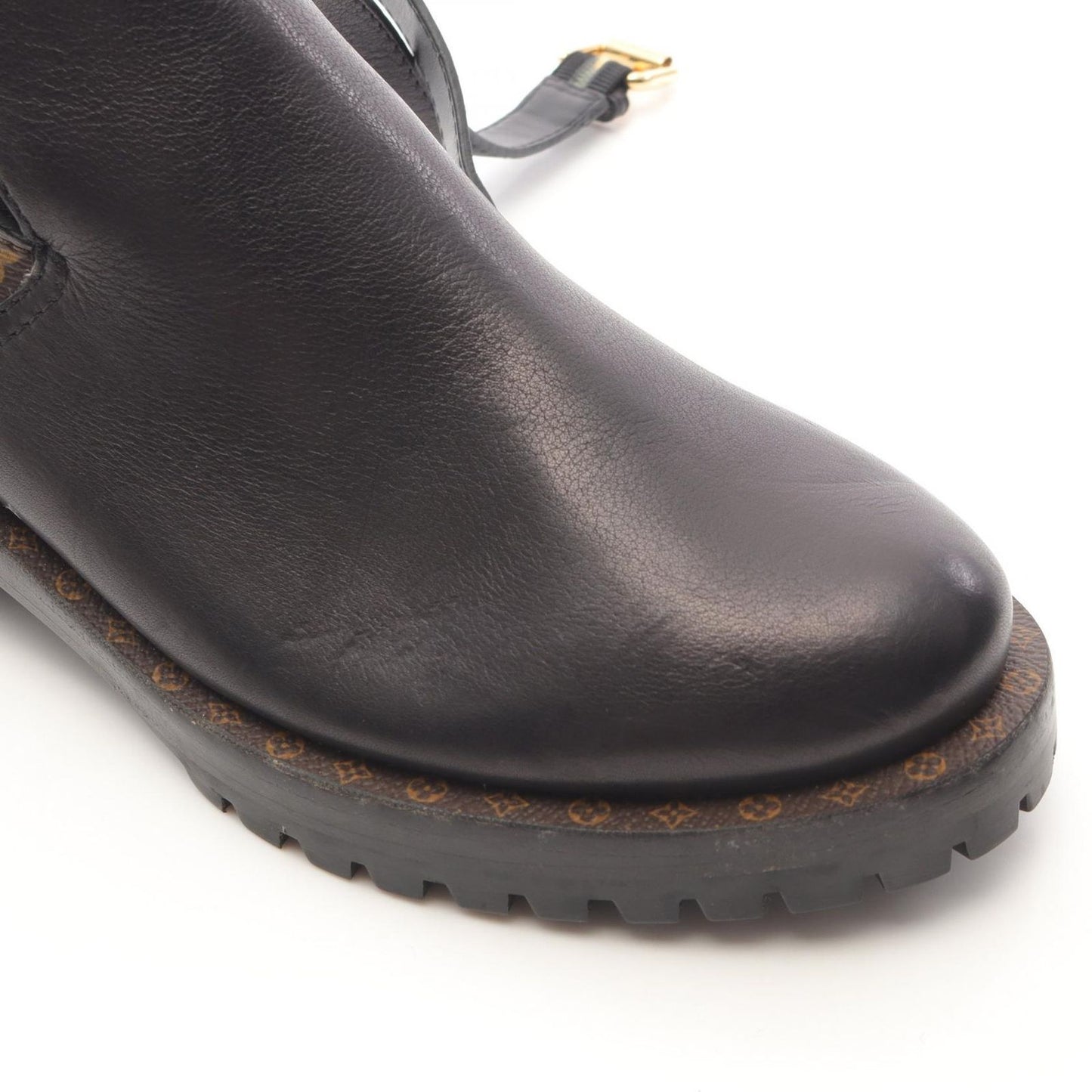 Louis Vuitton Boots Monogram Leather PVC Coated Canvas Boots Women's B