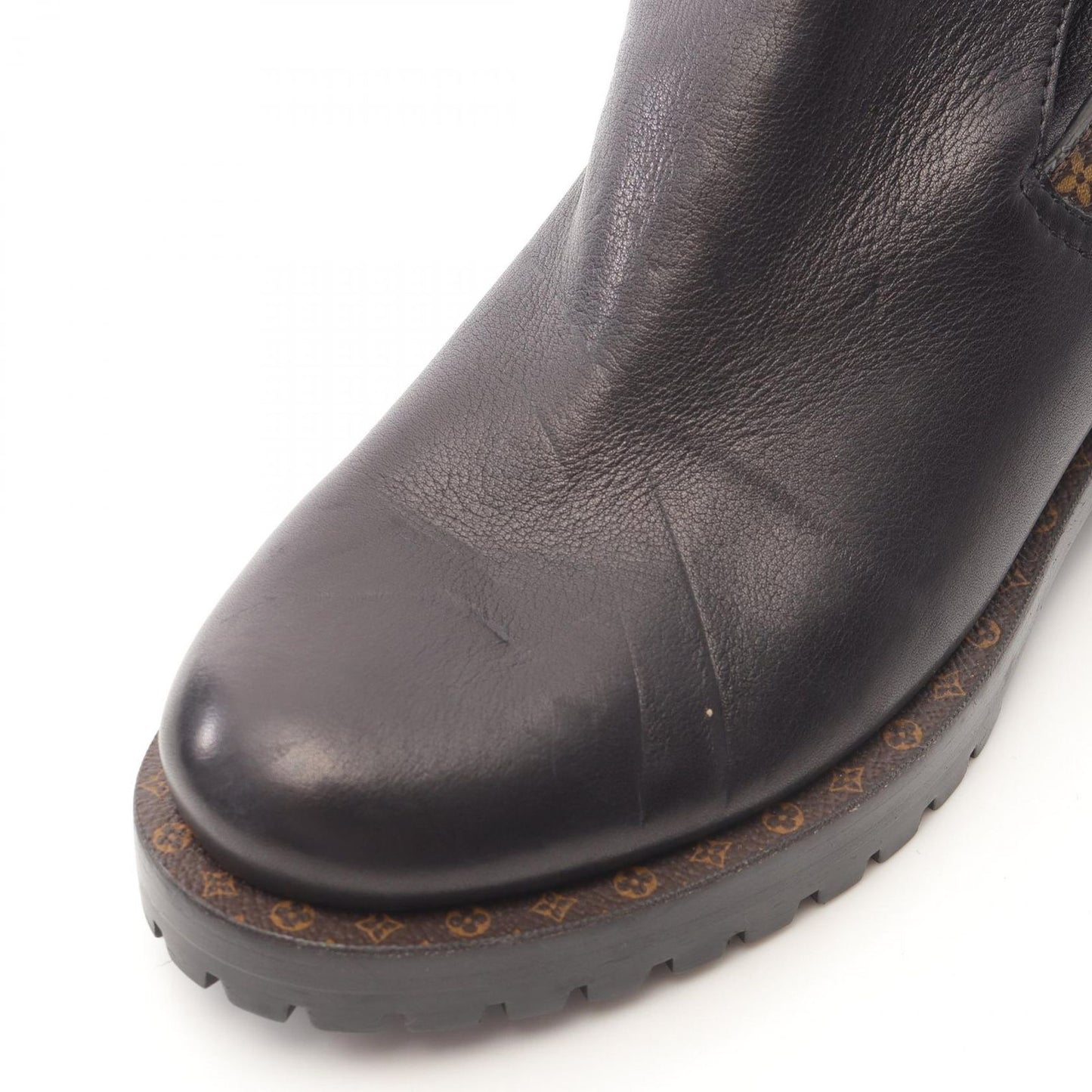 Louis Vuitton Boots Monogram Leather PVC Coated Canvas Boots Women's B