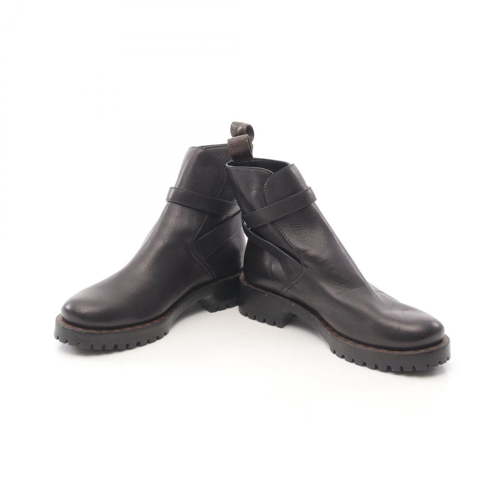 Louis Vuitton Boots Monogram Leather PVC Coated Canvas Boots Women's B