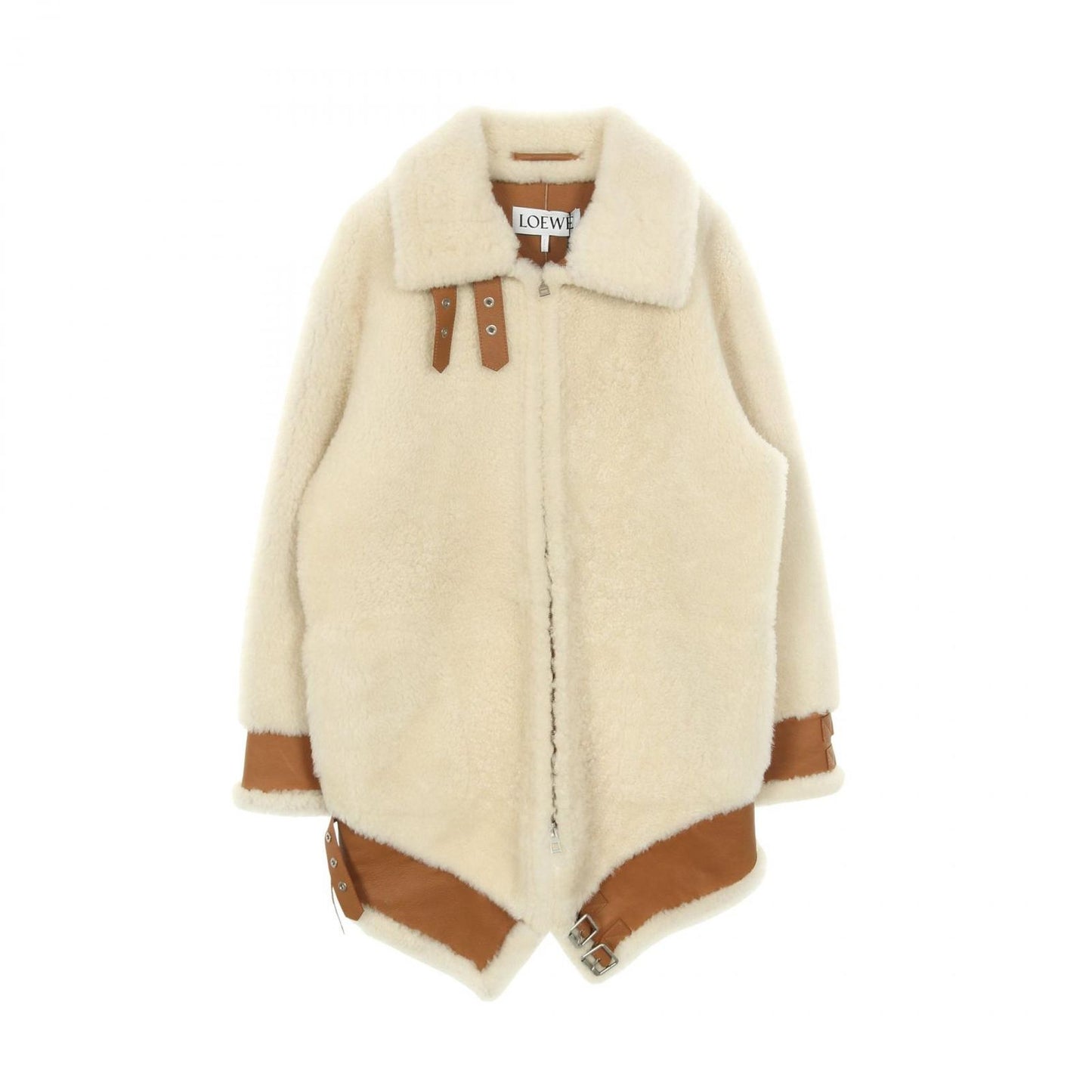 Loewe H526y19l54 Leather Coat Women's a