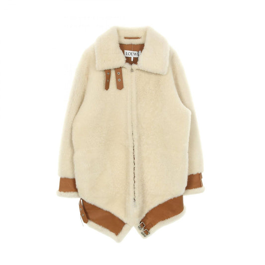 Loewe H526y19l54 Leather Coat Women's a