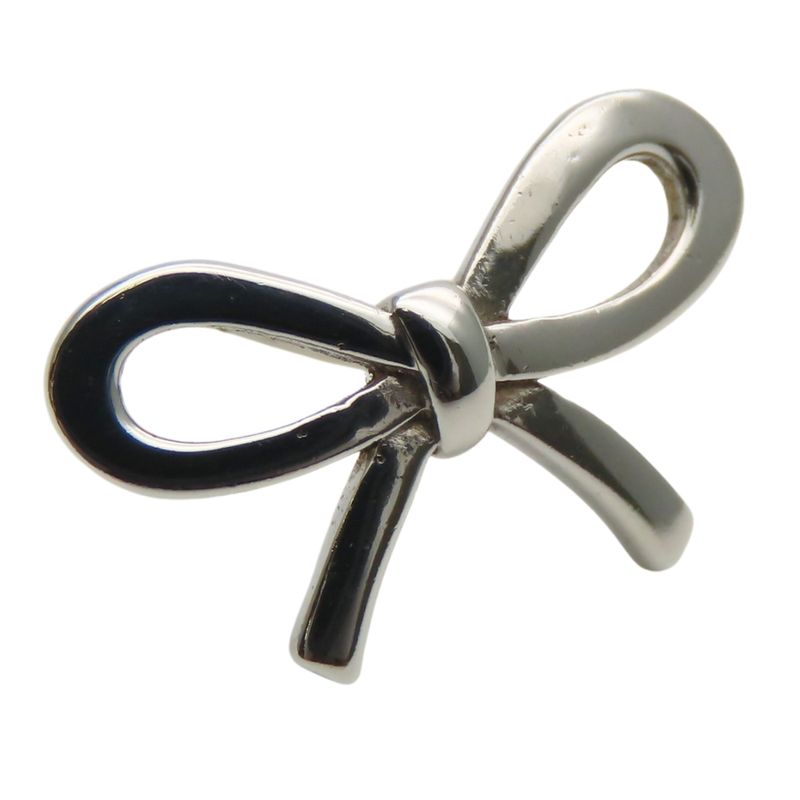 Tiffany & Co Earrings Ribbon Motif Silver 925 Approx 1.43g Silver Accessories