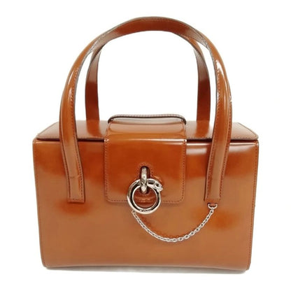 Cartier Panthere Handbag Silver Hardware Brown