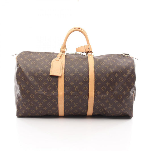 Louis Vuitton Boston Bag Keepall 55 Monogram M41424 PVC Coated Canvas Leather