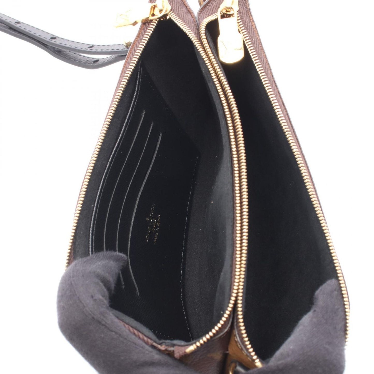 Louis Vuitton Shoulder Bag Pochette Double Zip M69203 PVC Coated Canvas Leather