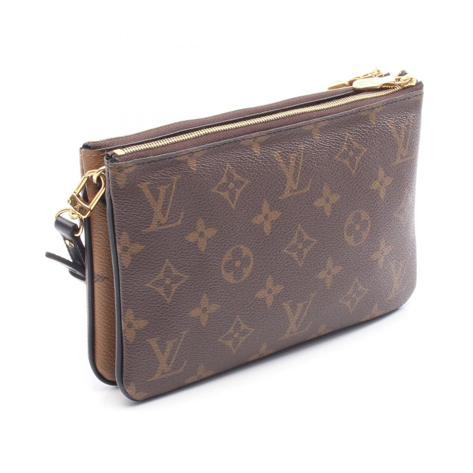 Louis Vuitton Shoulder Bag Pochette Double Zip M69203 PVC Coated Canvas Leather