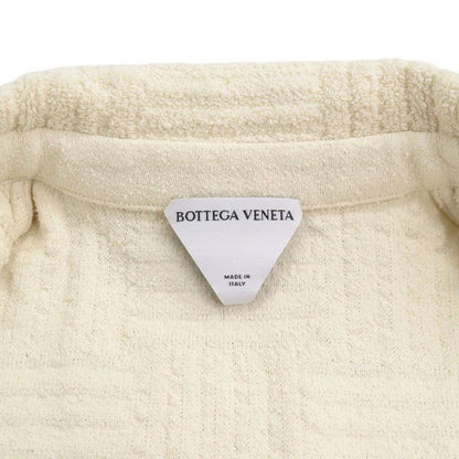 Bottega Veneta Pile Fabric Size M Cotton Nylon Viscose Ivory Short Sleeve Shirt