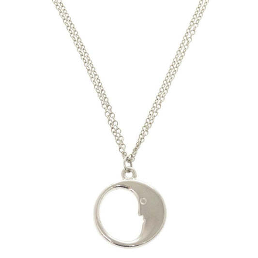Tiffany & Co Man in the Moon Double Chain Silver 925 Necklace 1812 Tiffany & Co