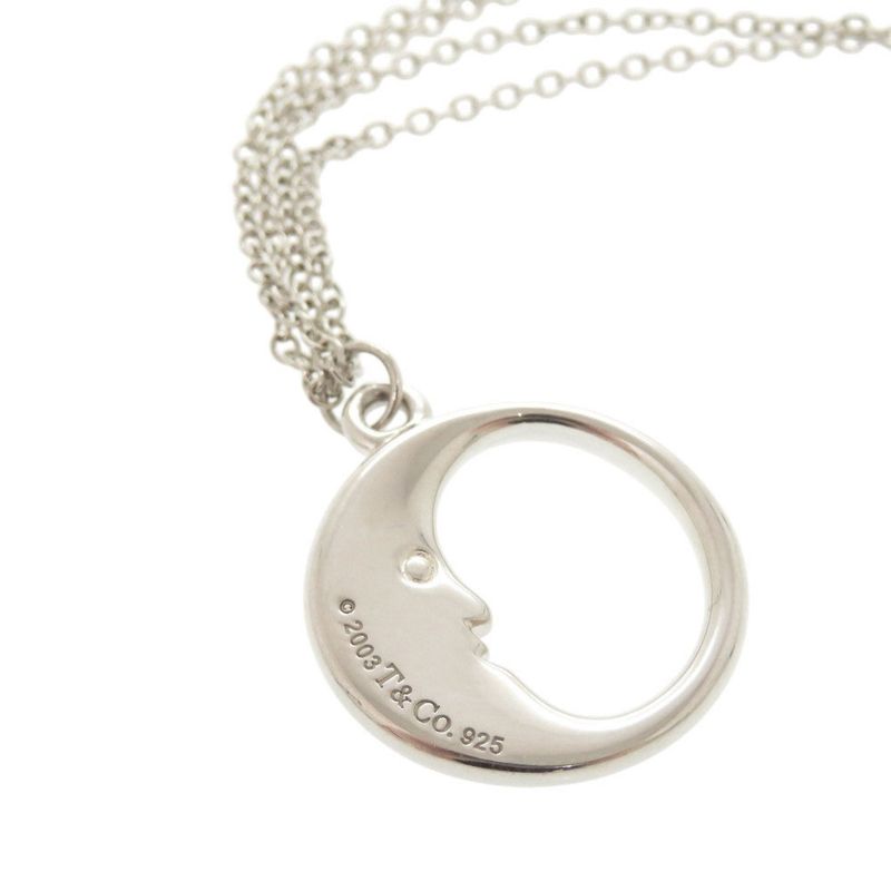 Tiffany & Co Man in the Moon Double Chain Silver 925 Necklace 1812 Tiffany & Co
