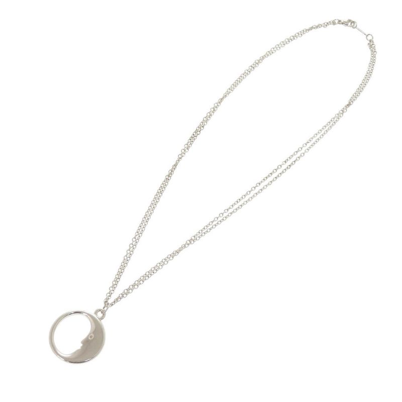 Tiffany & Co Man in the Moon Double Chain Silver 925 Necklace 1812 Tiffany & Co