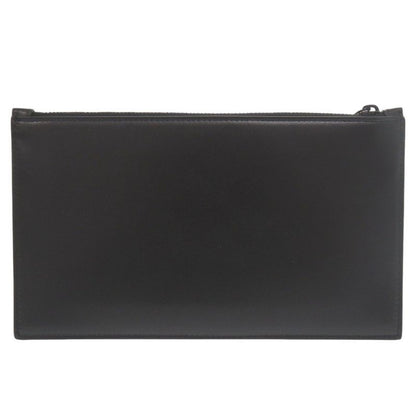 Unused Saint Laurent Paris Pouch Tiny Leather Black Pouch Clutch Bag Black 1968