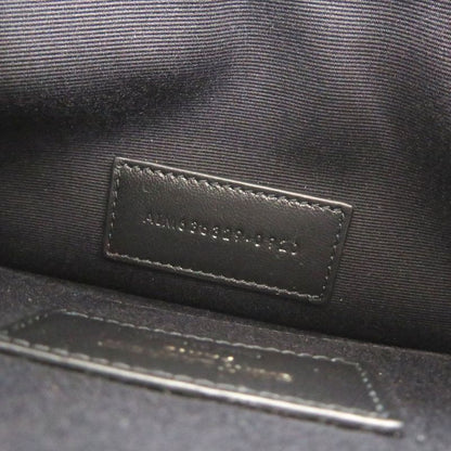 Unused Saint Laurent Paris Pouch Tiny Leather Black Pouch Clutch Bag Black 1968