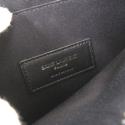 Unused Saint Laurent Paris Pouch Tiny Leather Black Pouch Clutch Bag Black 1968