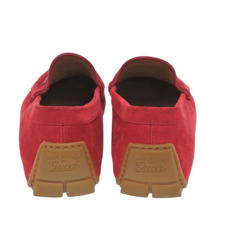 Gucci Driving Shoes Interlocking G 5386587 Suede Red Shoes Red 2025 Gucci