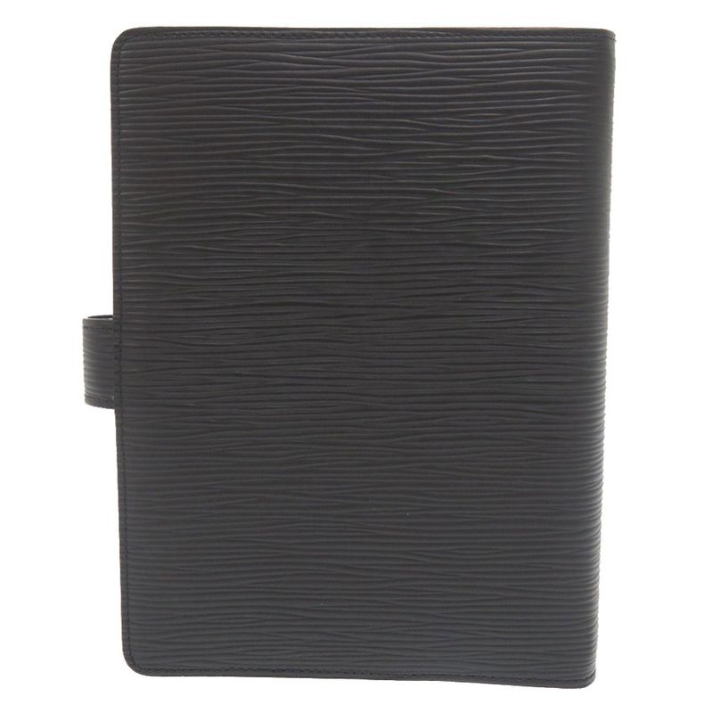 Solid None Similar Louis Vuitton Agenda MM Epi R20042 Noir Black Notebook Cabas
