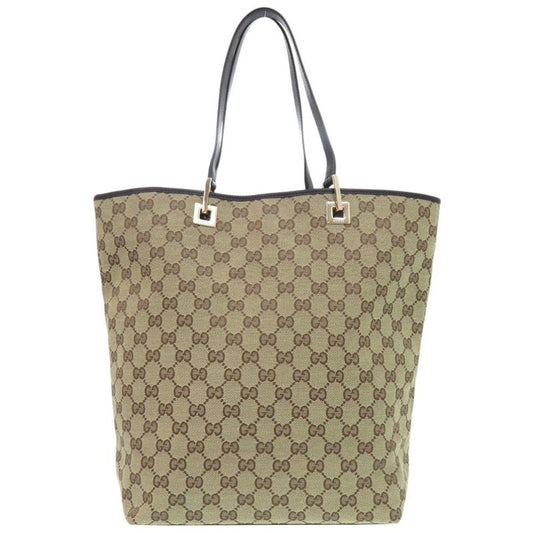 Gucci 002 1098 GG Canvas Beige Tote Bag 0707 Gucci