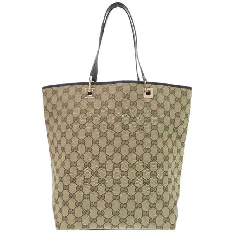 Gucci 002 1098 GG Canvas Beige Tote Bag 0707 Gucci
