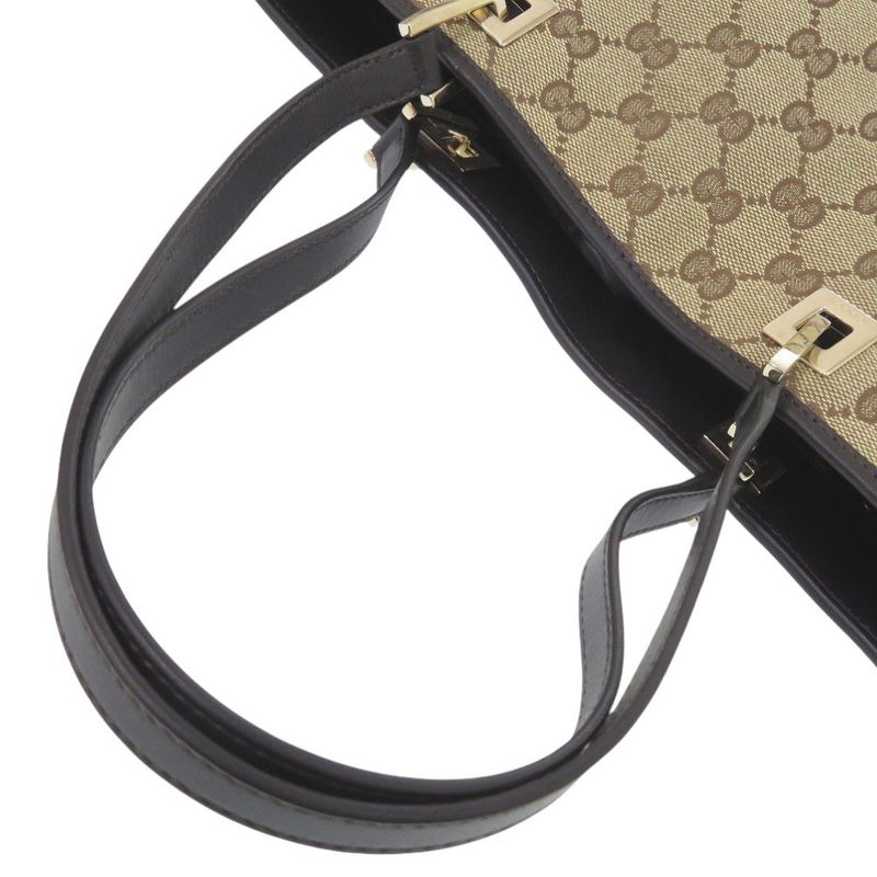 Gucci 002 1098 GG Canvas Beige Tote Bag 0707 Gucci