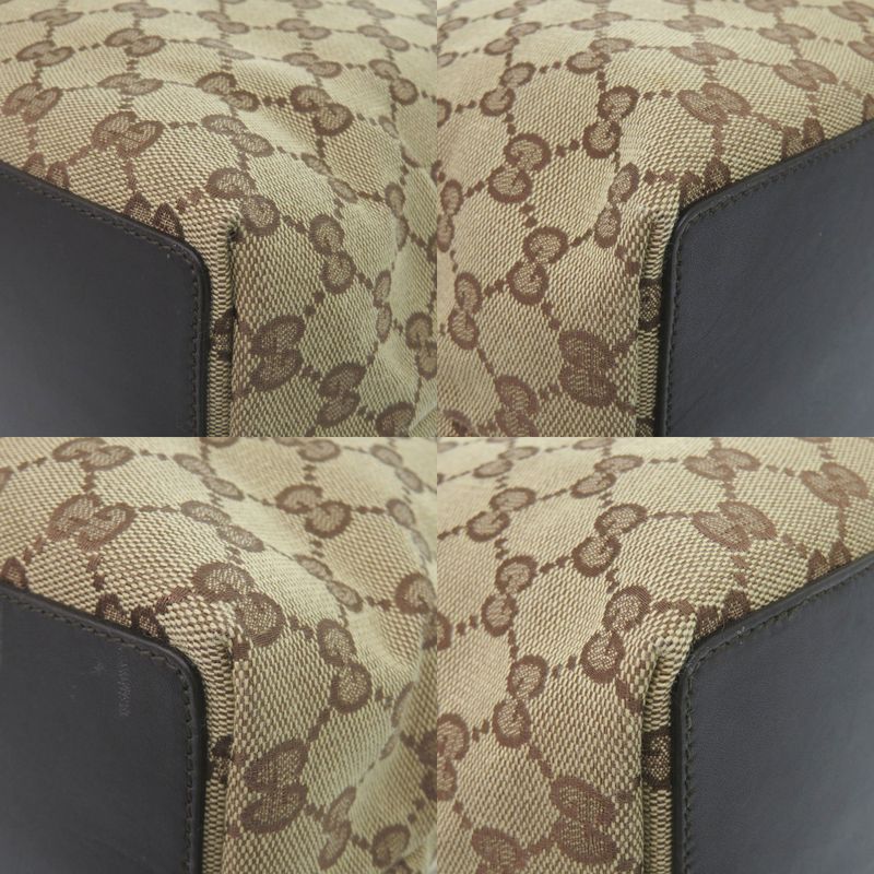 Gucci 002 1098 GG Canvas Beige Tote Bag 0707 Gucci