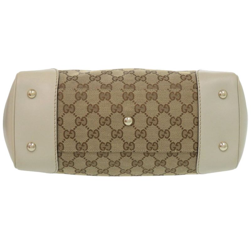 Gucci Sherry Line 257061 GG Canvas Beige Tote Bag 0087 Gucci