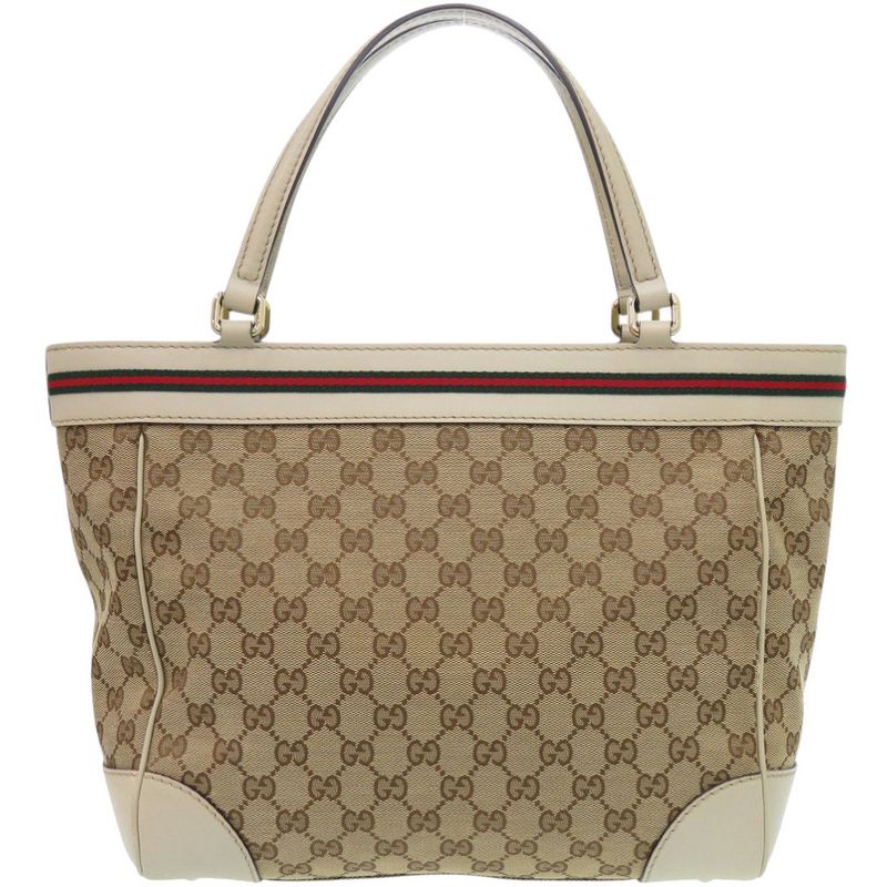 Gucci Sherry Line 257061 GG Canvas Beige Tote Bag 0087 Gucci