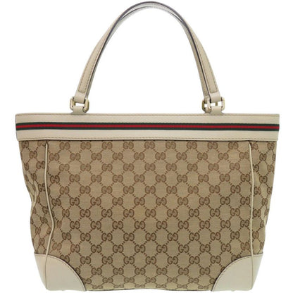 Gucci Sherry Line 257061 GG Canvas Beige Tote Bag 0087 Gucci