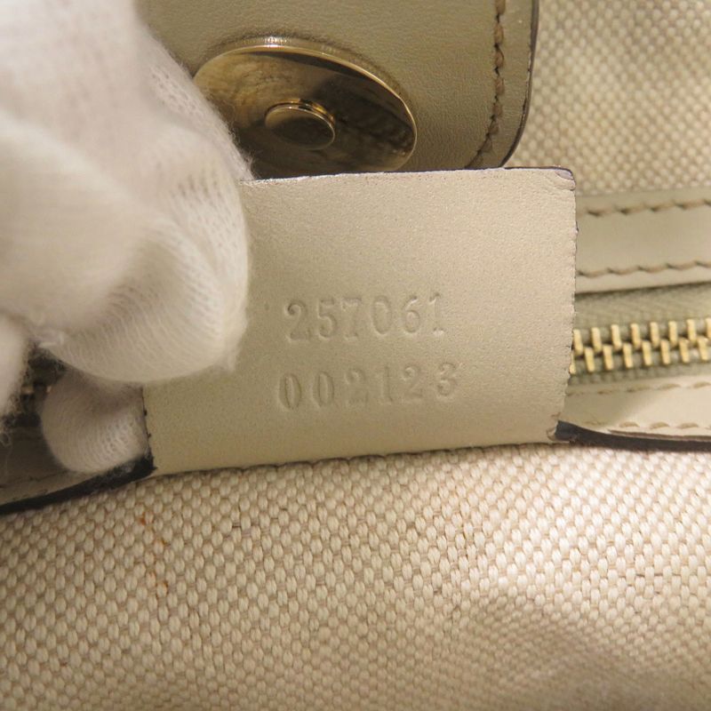 Gucci Sherry Line 257061 GG Canvas Beige Tote Bag 0087 Gucci