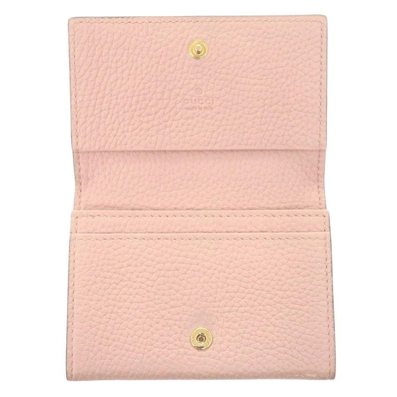 Gucci Horsebit 745983 Leather Pink Card Case Business Card Holder 0069 Gucci