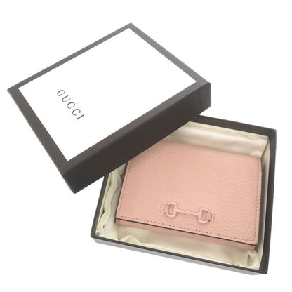 Gucci Horsebit 745983 Leather Pink Card Case Business Card Holder 0069 Gucci