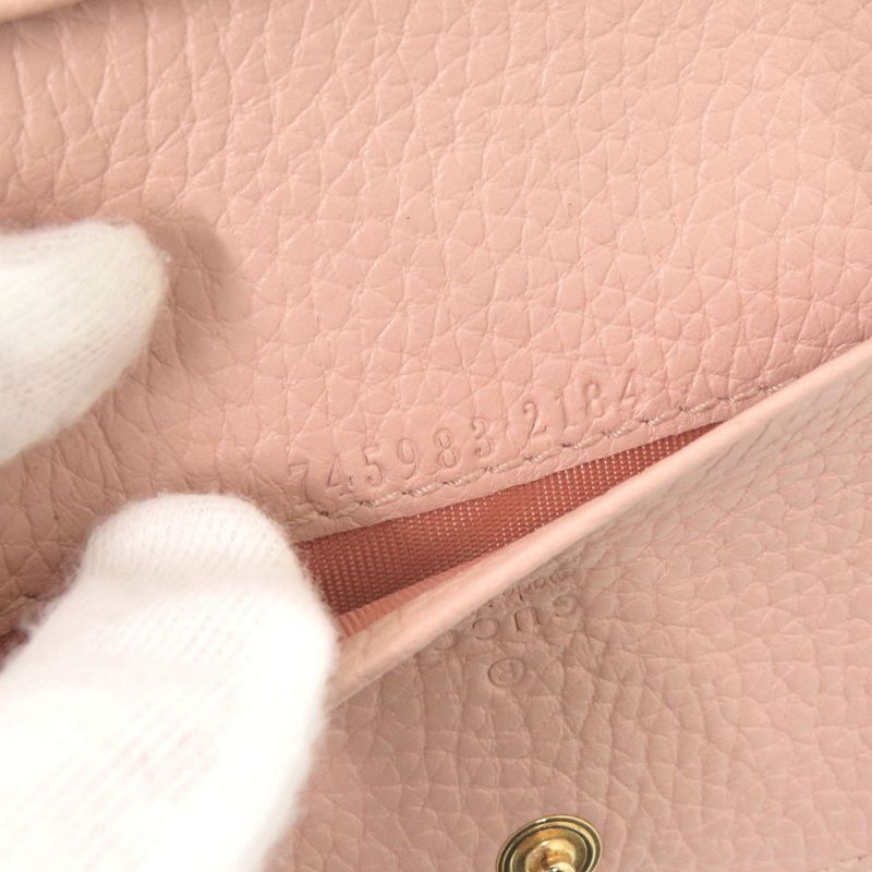 Gucci Horsebit 745983 Leather Pink Card Case Business Card Holder 0069 Gucci