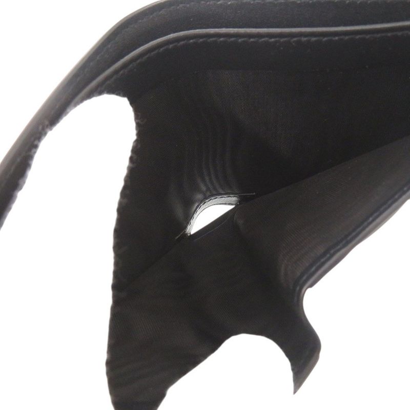 Saint Laurent Paris Patent Leather Black Bifold Wallet Billfold Black 1980