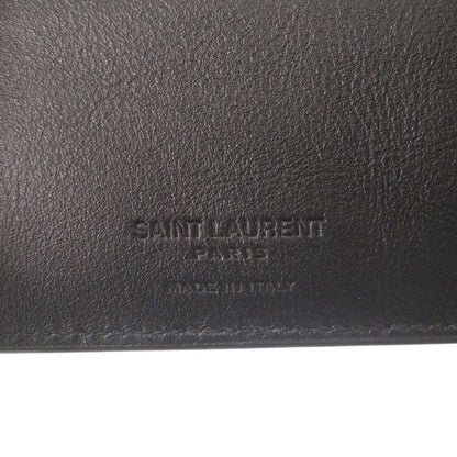 Saint Laurent Paris Patent Leather Black Bifold Wallet Billfold Black 1980