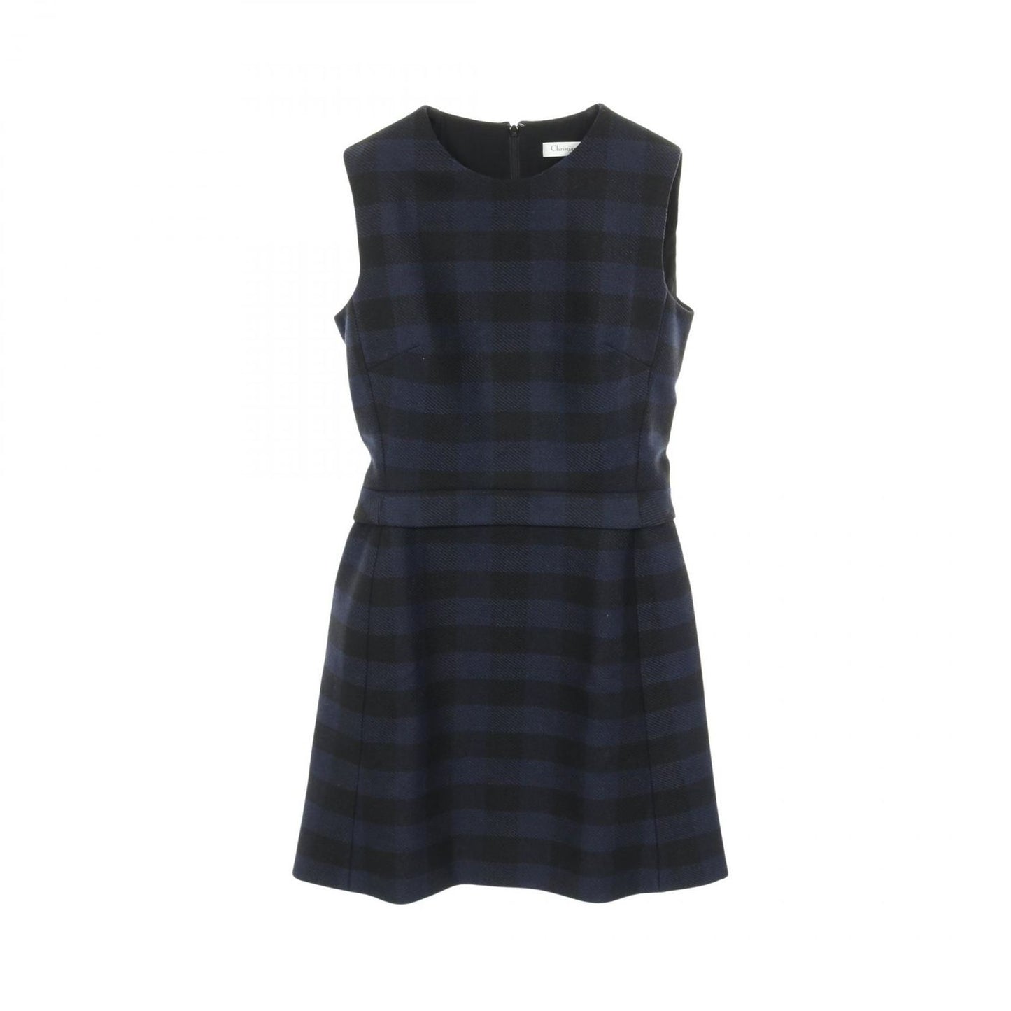 Dior Dress 7h21605a1152 Navy Wool Dress Women'S a