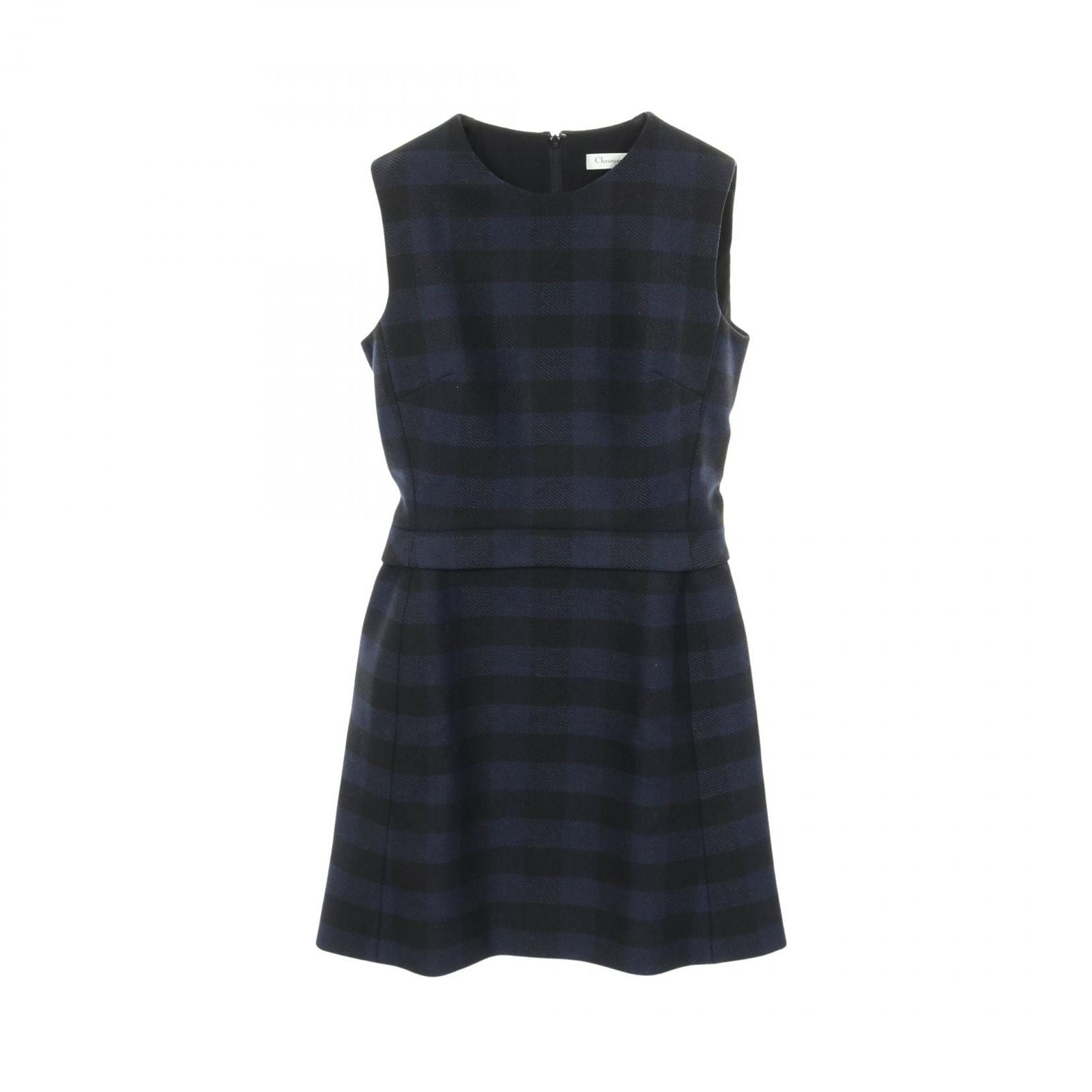 Dior Dress 7h21605a1152 Navy Wool Dress Women'S a