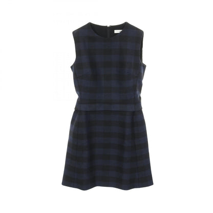 Dior Dress 7h21605a1152 Navy Wool Dress Women'S a
