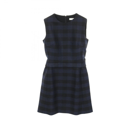 Dior Dress 7h21605a1152 Navy Wool Dress Women'S a