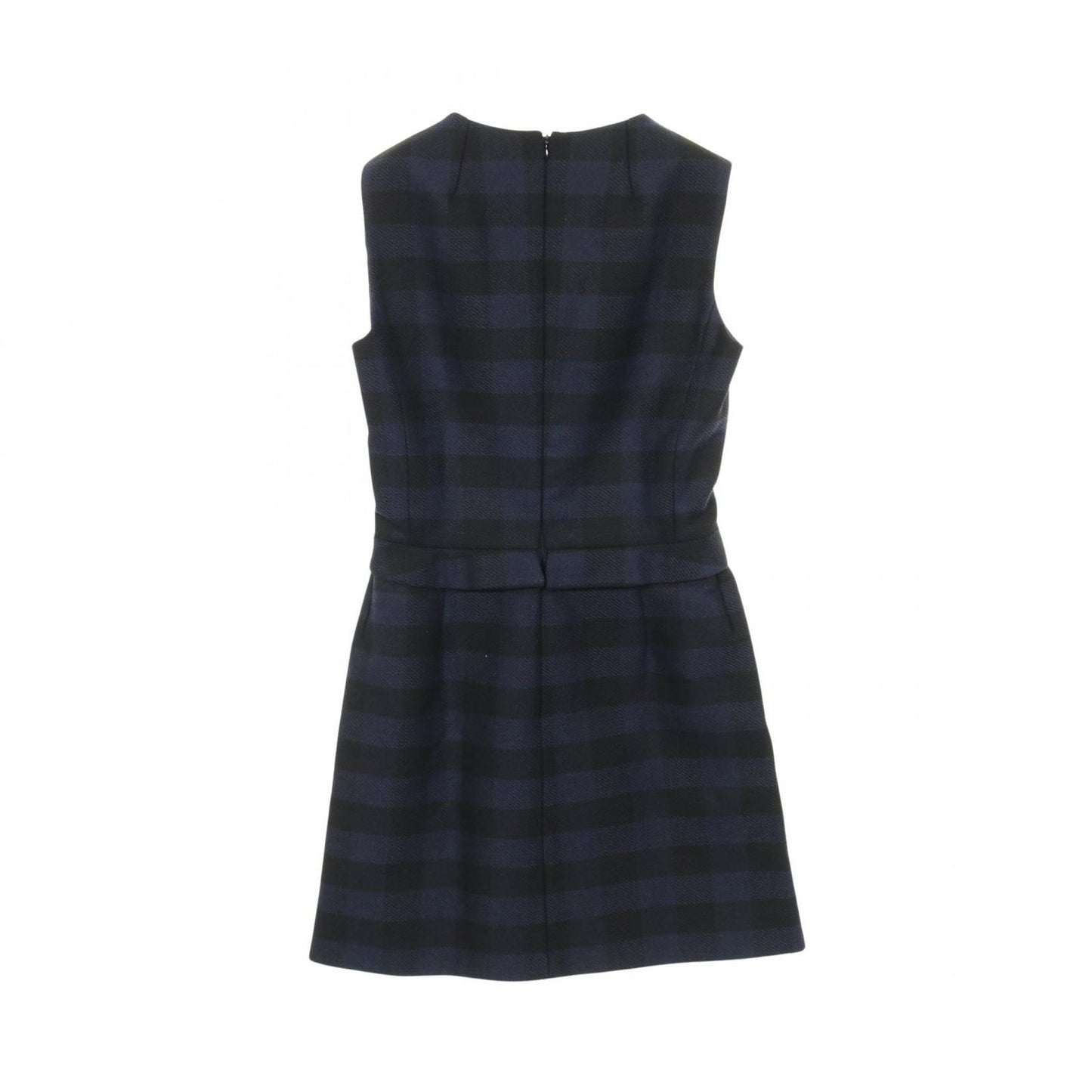 Dior Dress 7h21605a1152 Navy Wool Dress Women'S a