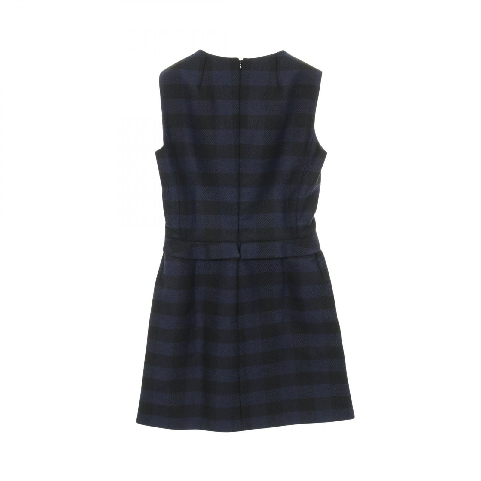 Dior Dress 7h21605a1152 Navy Wool Dress Women'S a