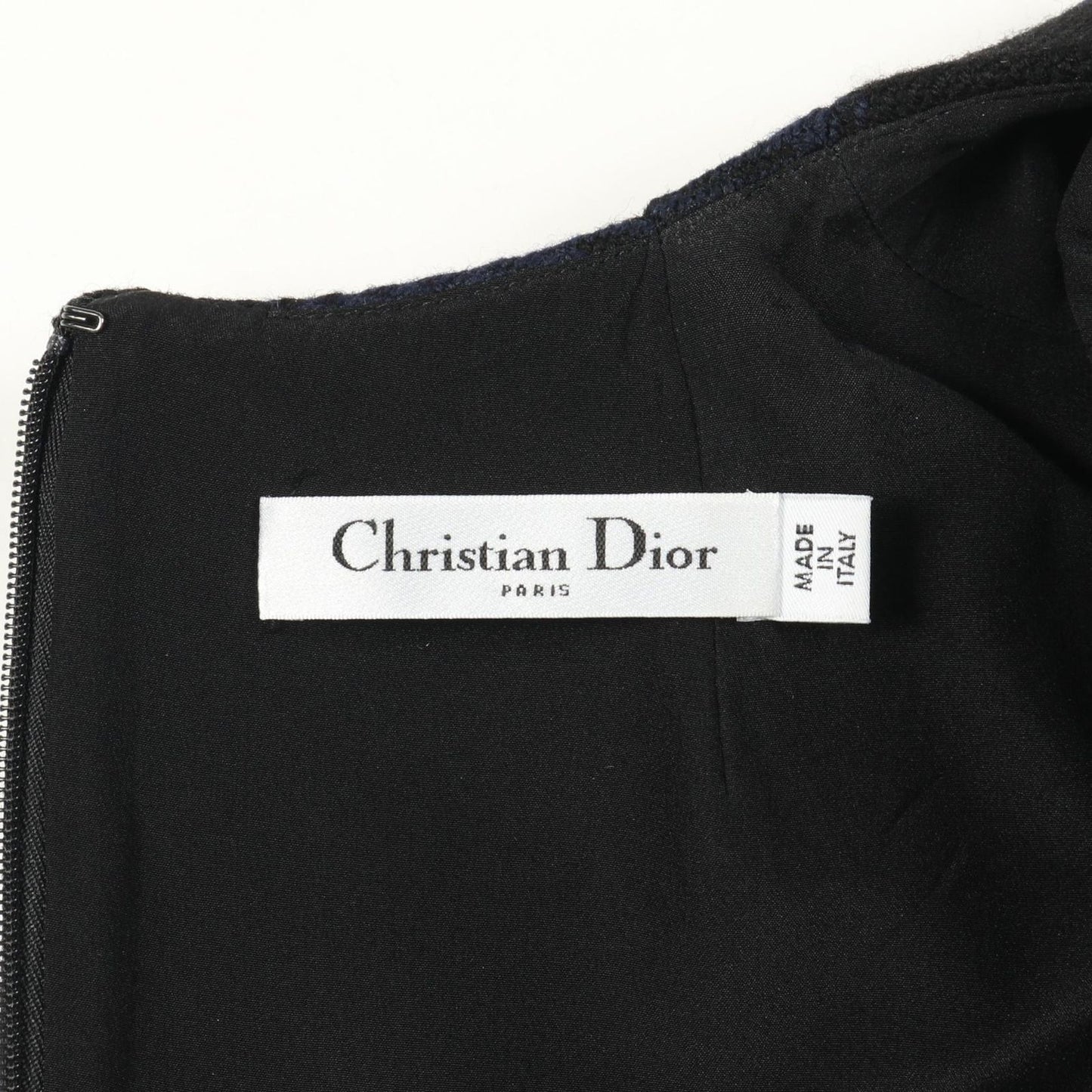 Dior Dress 7h21605a1152 Navy Wool Dress Women'S a