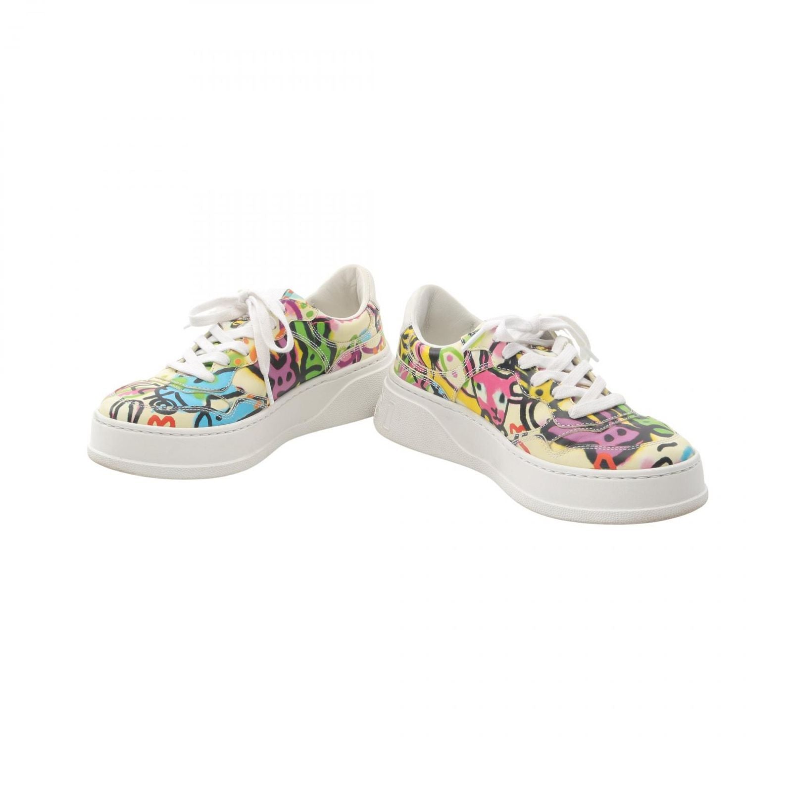Gucci Sneakers Interlocking G 727847 Multicolor Leather Animal Print Sneakers