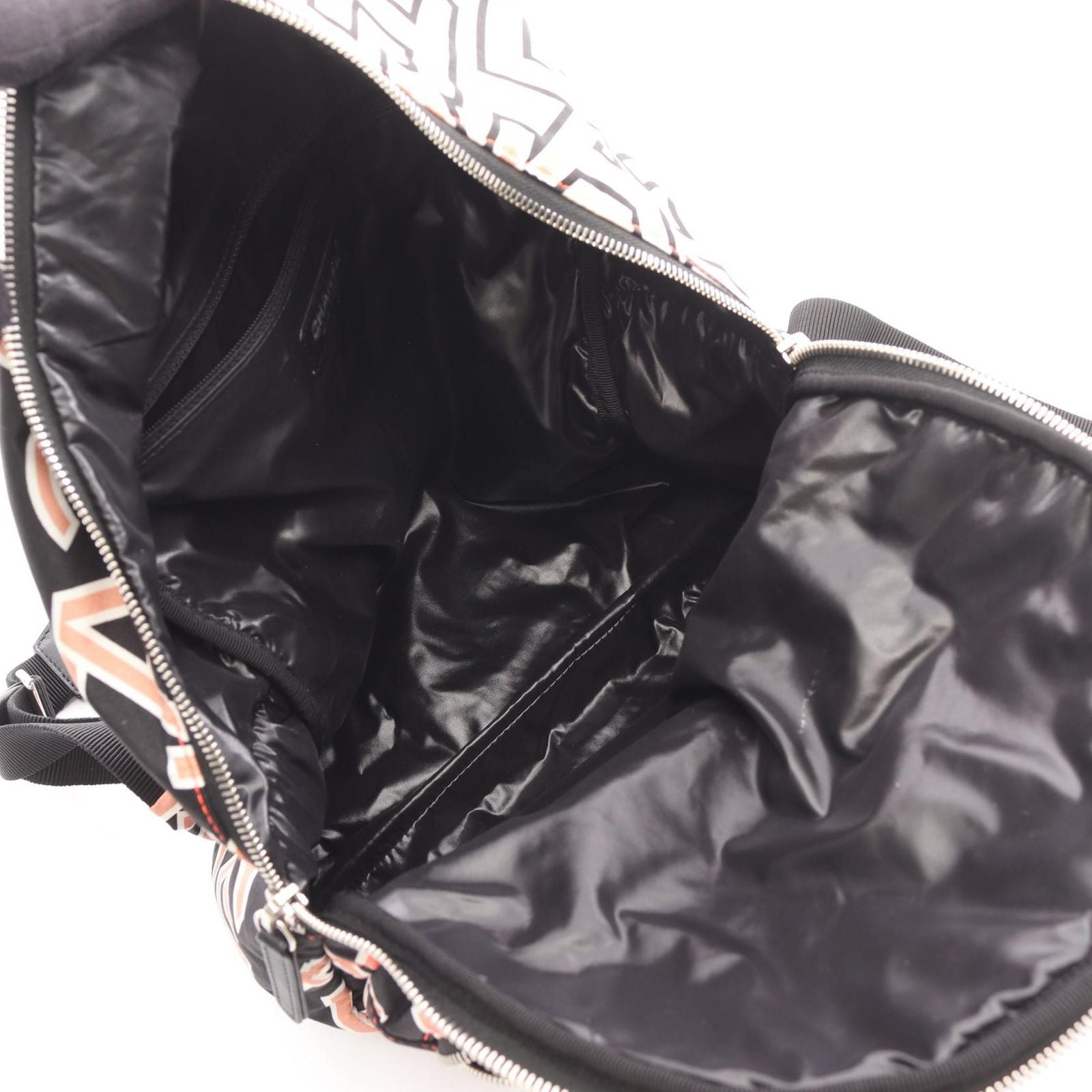 Chanel Rucksack Backpack Matelasse Neon Off-White/black Canvas Coco Mark Logo
