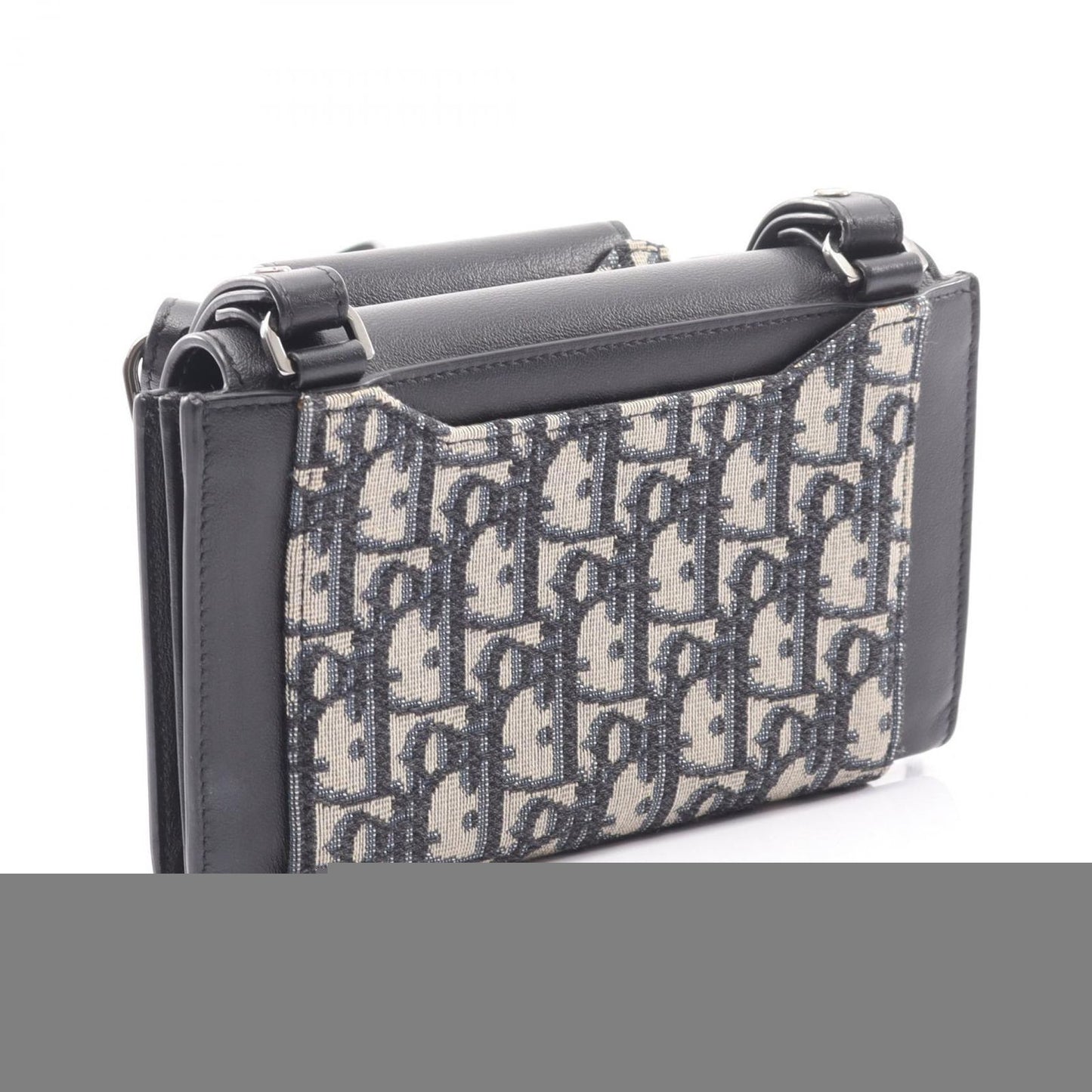 Dior Shoulder Bag Elite Oblique Navy/Black Canvas Leather Oblique Shoulder