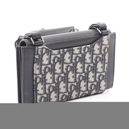 Dior Shoulder Bag Elite Oblique Navy/Black Canvas Leather Oblique Shoulder