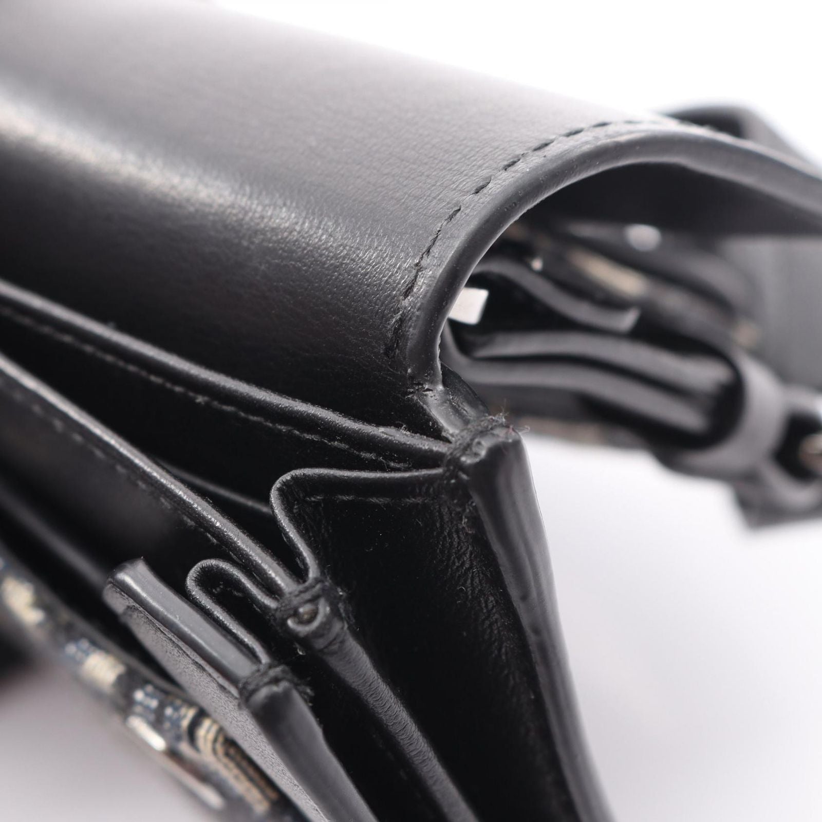 Dior Shoulder Bag Elite Oblique Navy/Black Canvas Leather Oblique Shoulder